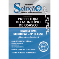 APOSTILA PREFEITURA DE OSASCO - GUARDA CIVIL MUNICIPAL - 3ª